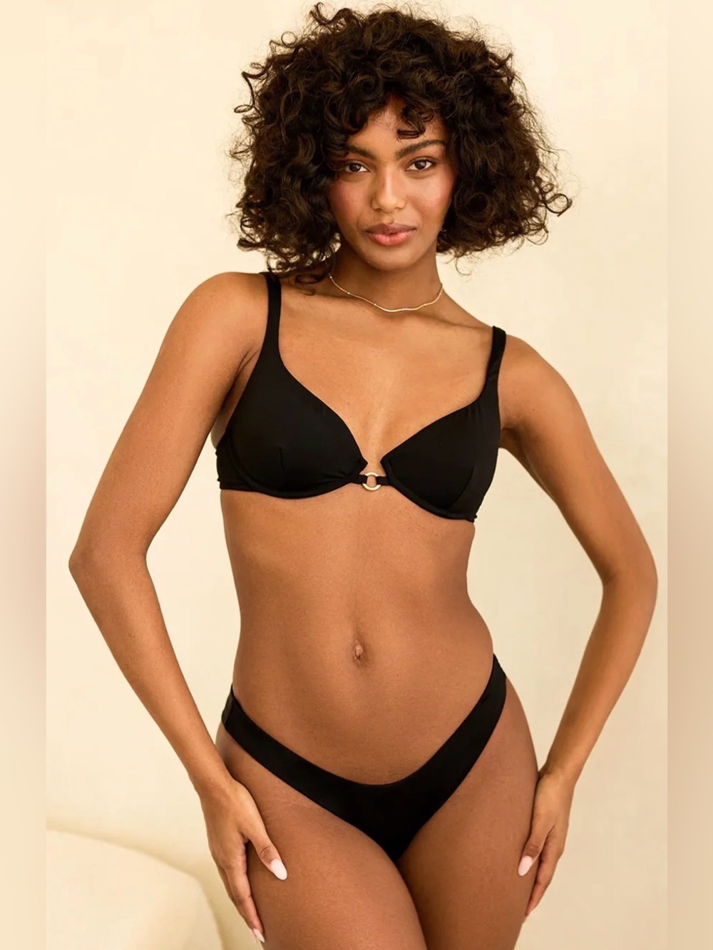 Dippin Daisy Black Nocturnal Bikini Bottom